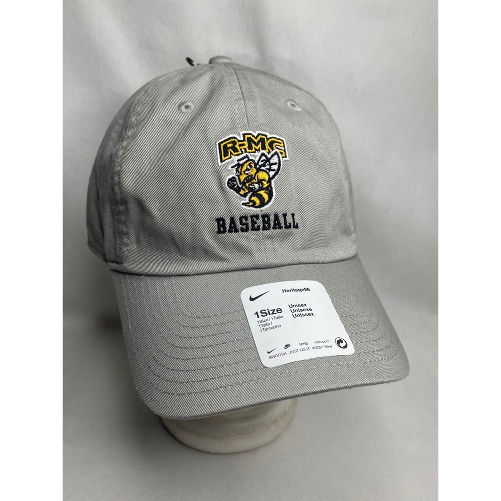 NEW Randolph Macon College R-MC Nike Baseball Hat Adjustable One Size Gray Cap